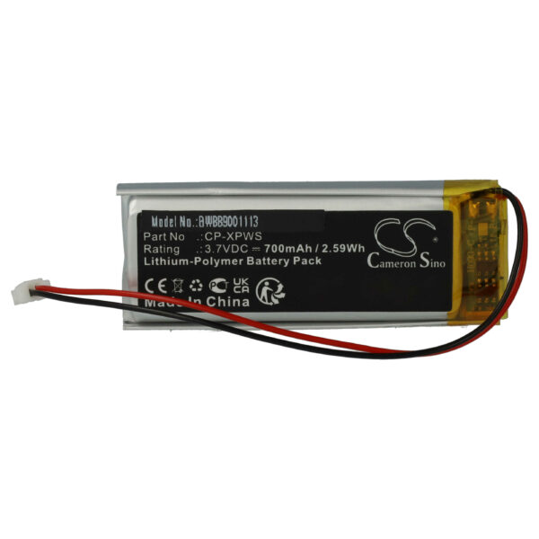 Bateria para Detetor de Metais XP Deus CP-XPWS - 700 mAh 3.7 V Li-polímero vhbw