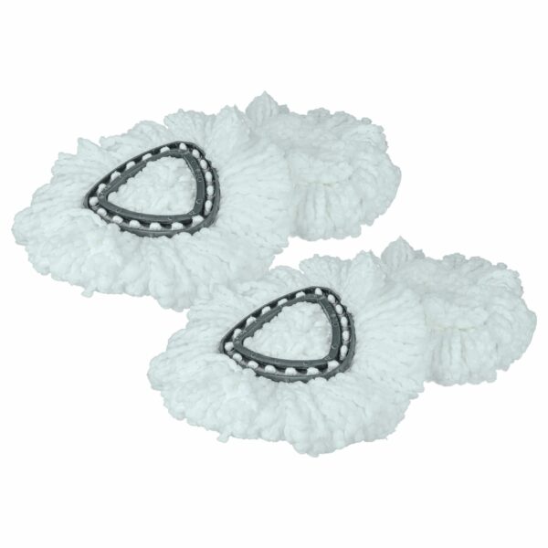 Conjunto de 4 Cabeças de Esfregona Microfibra vhbw Compatível com Vileda 152623 - Preto e Branco
