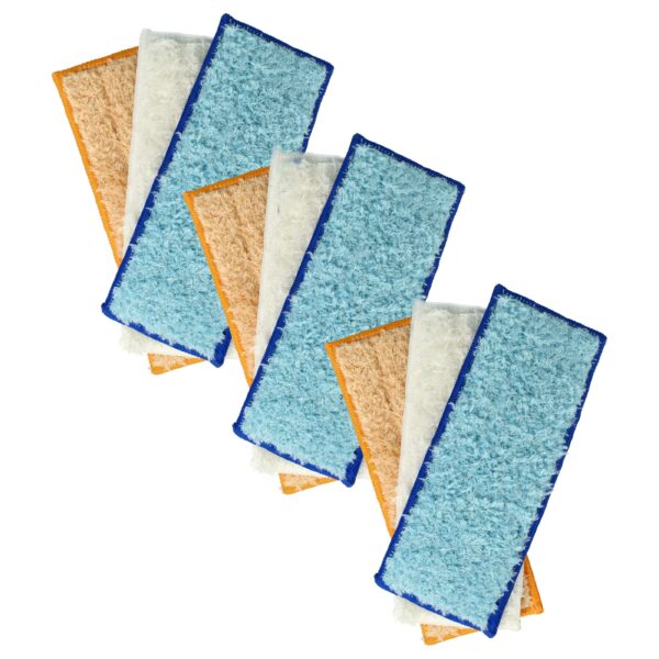 Conjunto de Panos de Limpeza (9 Peças) para iRobot Braava Jet 240, 250 - Plástico vhbw