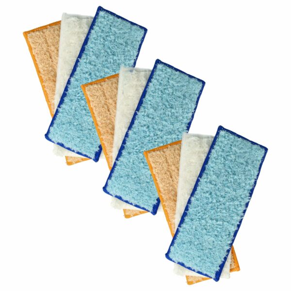Conjunto de Panos de Limpeza (9 Peças) para iRobot Braava Jet 240, 250 - Plástico vhbw
