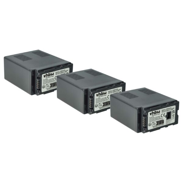 Bateria vhbw para Câmara Panasonic VW-VBG6 - 4400 mAh 7.4 V Li-Ion (Pack 3x)