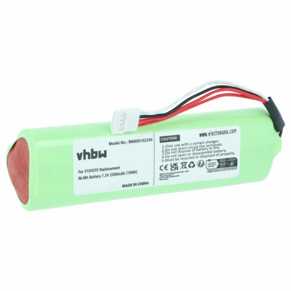 Bateria vhbw 2500 mAh 7.2 V NiMH compatível com Fluke 3105035, 3524222