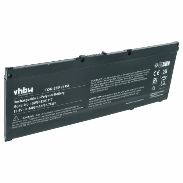 Bateria vhbw para Portátil HP - 4400 mAh 15.4V Li-polymer
