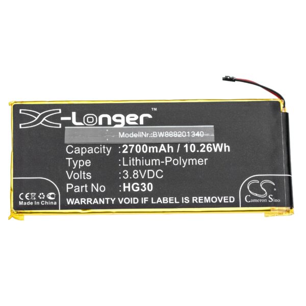 Bateria vhbw para Motorola HG30 - 2700 mAh 3.8 V Li-polímero
