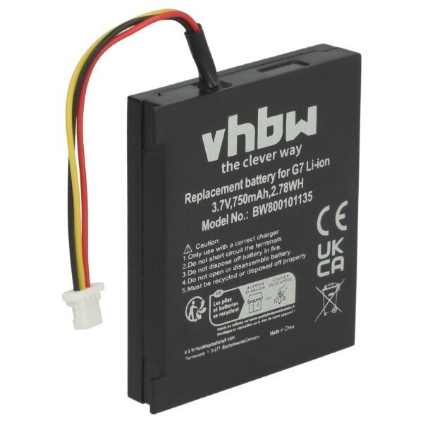 Bateria vhbw para Rato Logitech sem Fios - 750 mAh 3.7 V Li-Ion