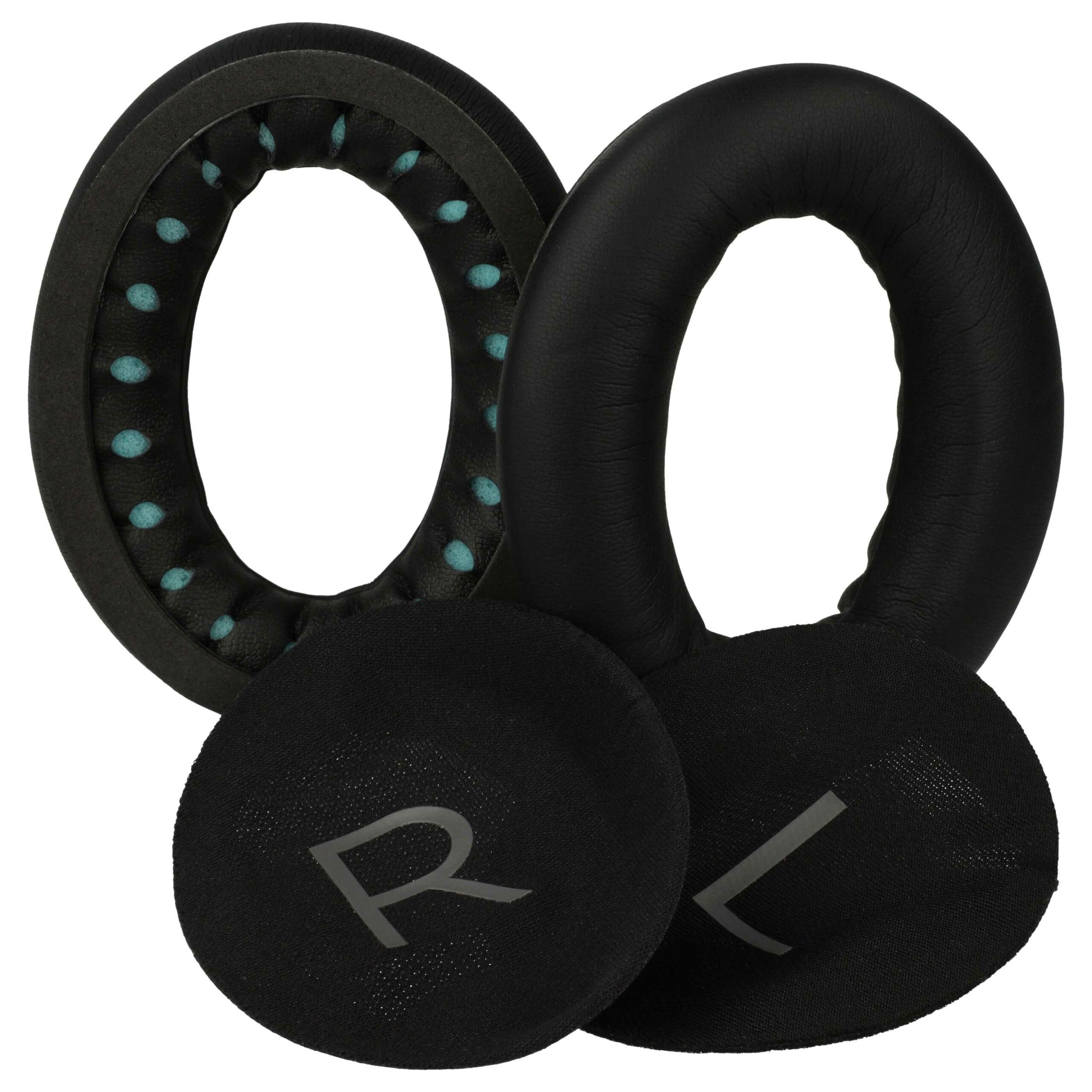 2x Almofadinhas para Auscultadores Bose QC45 e QuietComfort - Espuma / Fibra Sintética, 19 mm