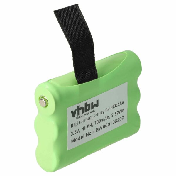 Bateria vhbw para Motorola CB Radio - 700 mAh 3.6V NiMH (substitui 53617, 3XCAAA, KEBT-086-B)