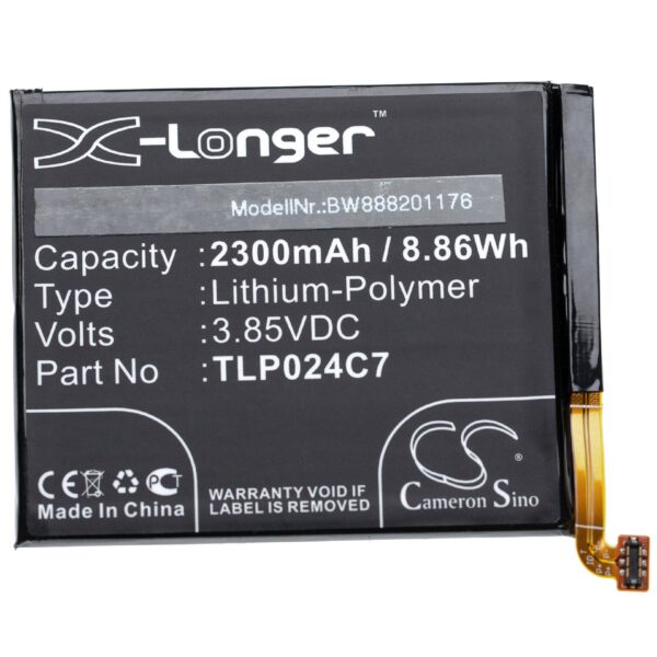Bateria vhbw para Alcatel TLP024C7 - 2300 mAh 3.85 V Li-Polímero