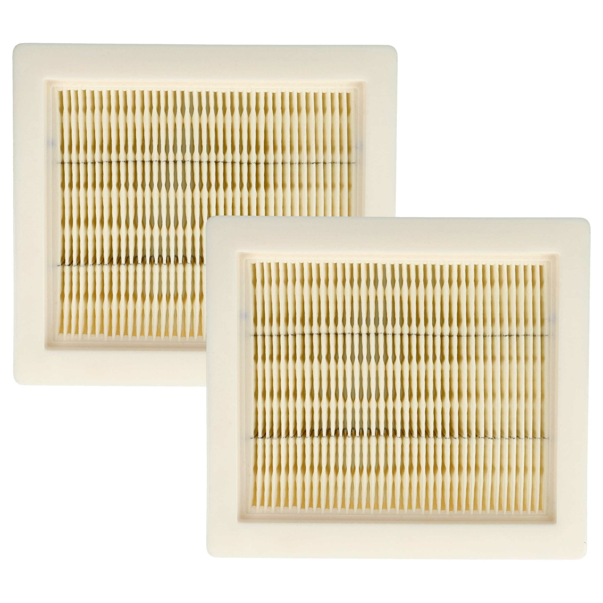 2x Filtro Plissado Plano vhbw para Aspirador Hilti / Würth / Worx