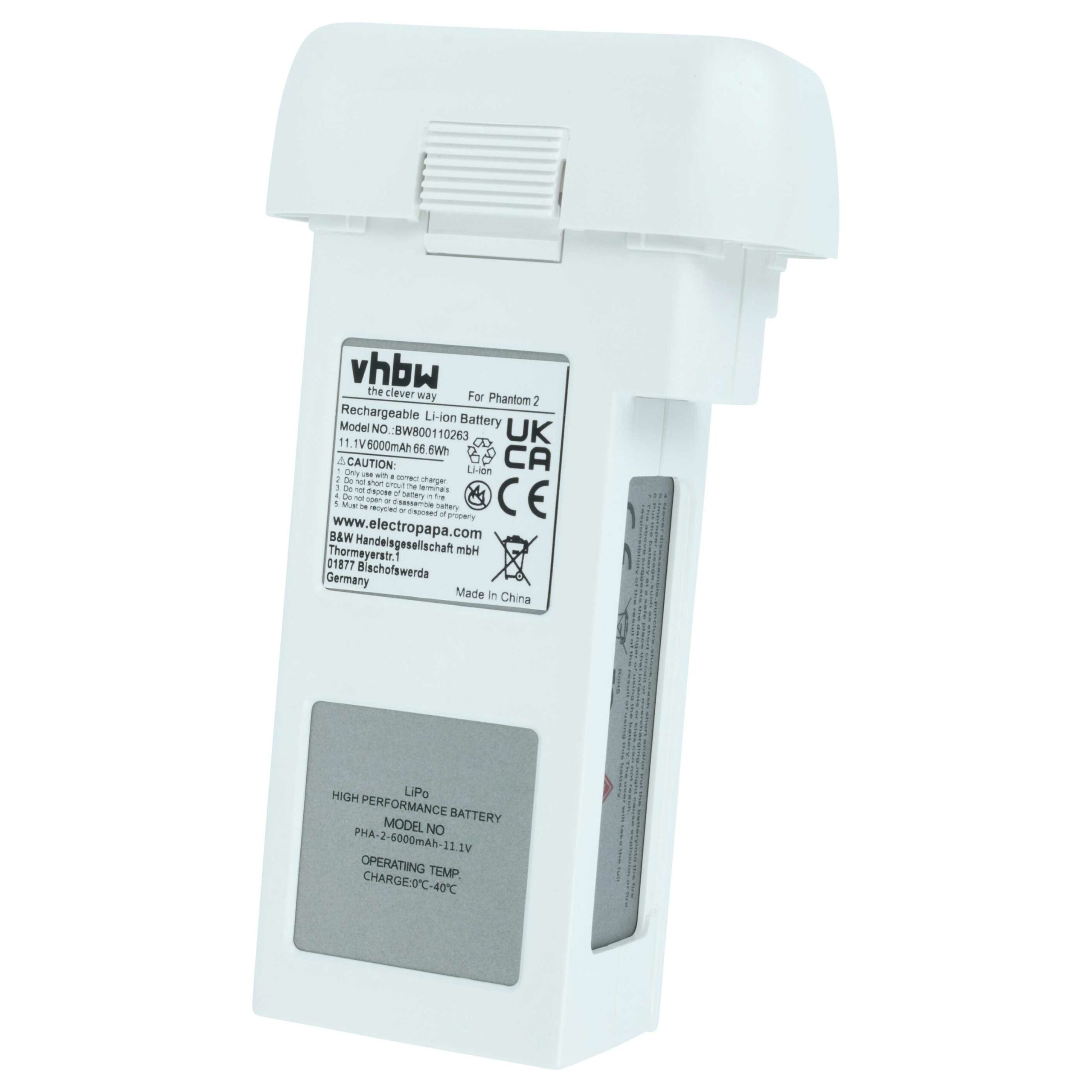 Bateria para Drone DJI compatível com CP.PT.000395, CP.PT.000396, PHA-2 - 6000 mAh 11.1 V Li-polímero vhbw - Image 3