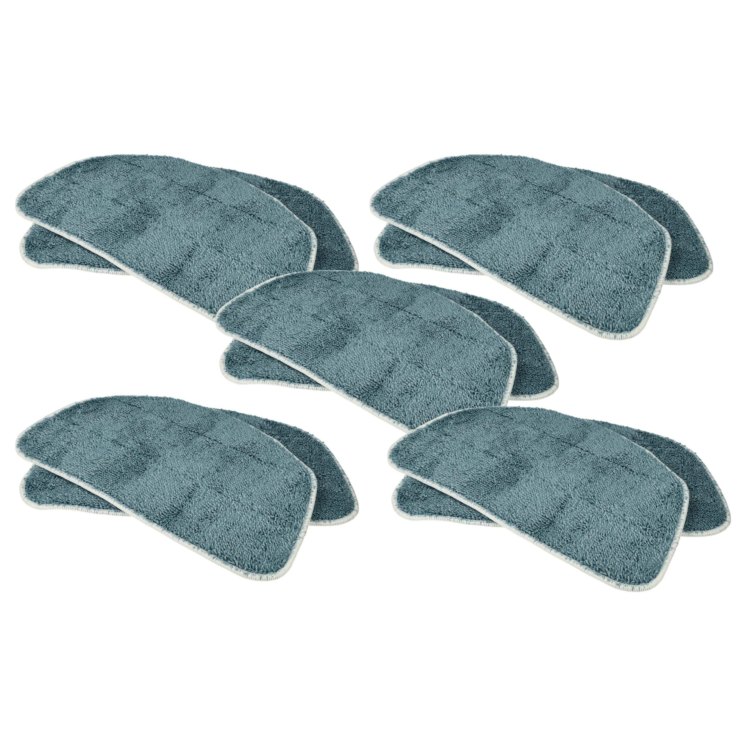 10x Toalhetes de Mopa vhbw para Limpadores a Vapor Leifheit - 32,5 x 19 x 0,7 cm
