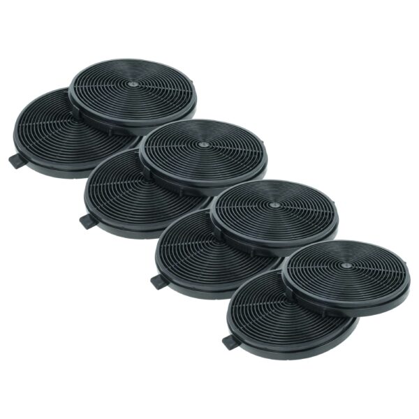 8x Filtro de carvão ativado vhbw para exaustor PKM - 11,8 cm