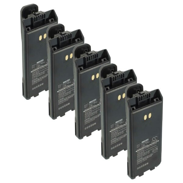 Bateria vhbw 5x 1500 mAh 7.4V Li-Ion para Icom BP-279, BP-280, BP-280LI + Clip de Cinto