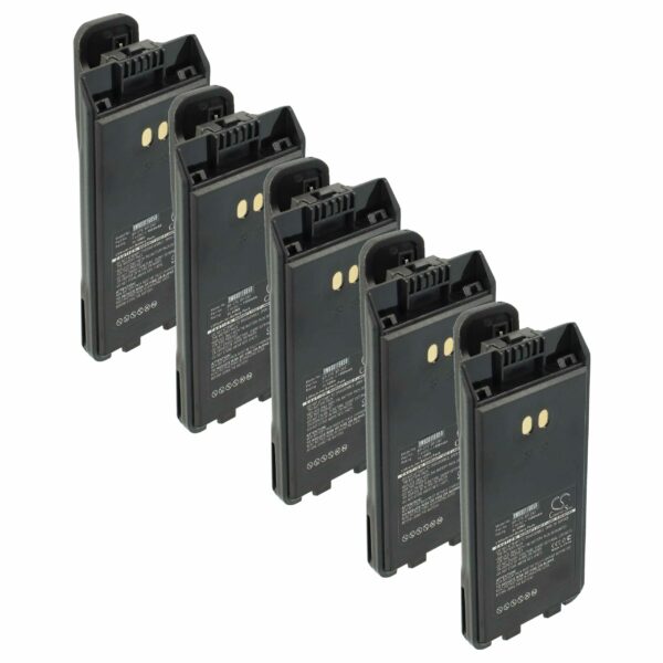 Bateria vhbw 5x 1500 mAh 7.4V Li-Ion para Icom BP-279, BP-280, BP-280LI + Clip de Cinto
