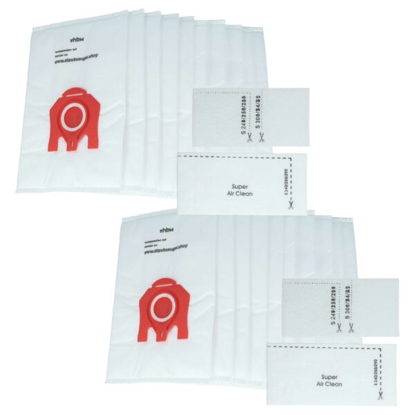Pack de 20 Sacos para Aspirador Miele tipo F/J/M, M 50 - Microfibra vhbw