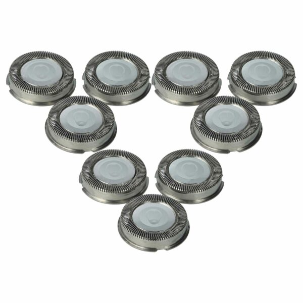 9x Cabeças de Corte para Philips HQ4 - Lâminas de Substituição para Máquina de Barbear Elétrica, Prateadas