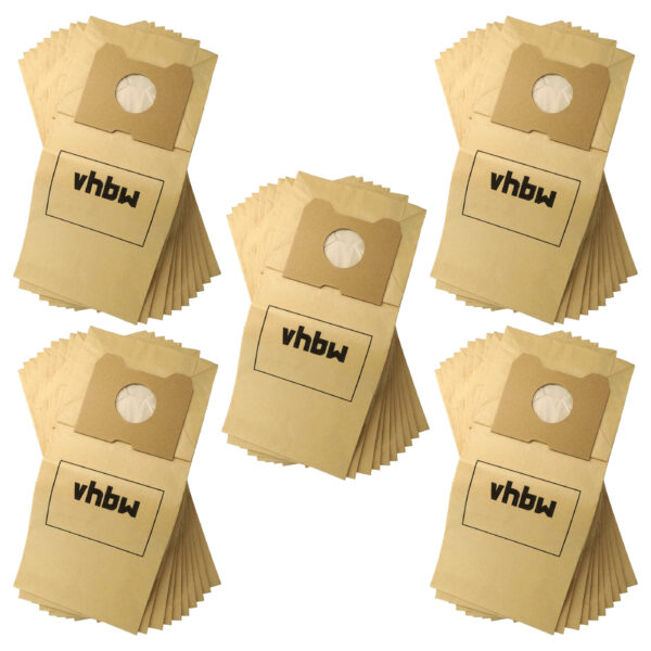 50x Sacos para Aspirador vhbw em papel para Philips FC 6842, HR 6835 (Menalux 3385 P)