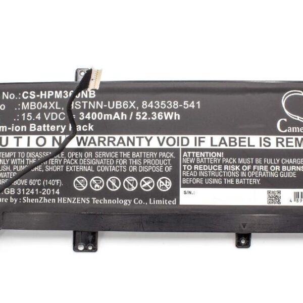 Bateria vhbw para portátil HP 843538-541 3400 mAh 15.4 V