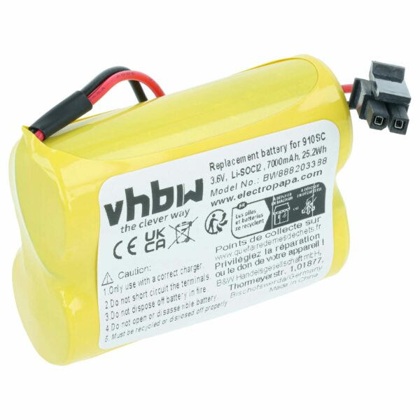 Bateria para Controlador CNC ABB 3HAC051036-001 - 7000 mAh 3.6V Li-SOCl2 vhbw