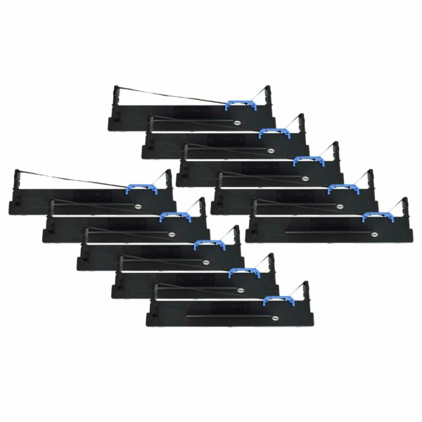 Pack de 10 Fitas de Tinta Compatíveis com Tally 099007 para Impressoras Matriciais e de Talão - Preto