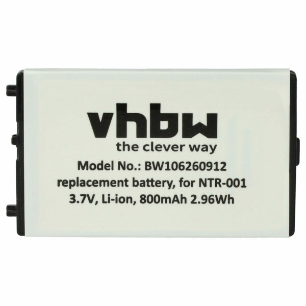 Bateria para Consola Nintendo NTR-003, NTR-001 - 800 mAh 3.7 V Li-Ion vhbw