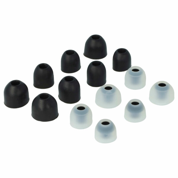 vhbw 7 Pares de Almofadinhas para Sony WF-1000XM3 - Preto/Branco, Silicone