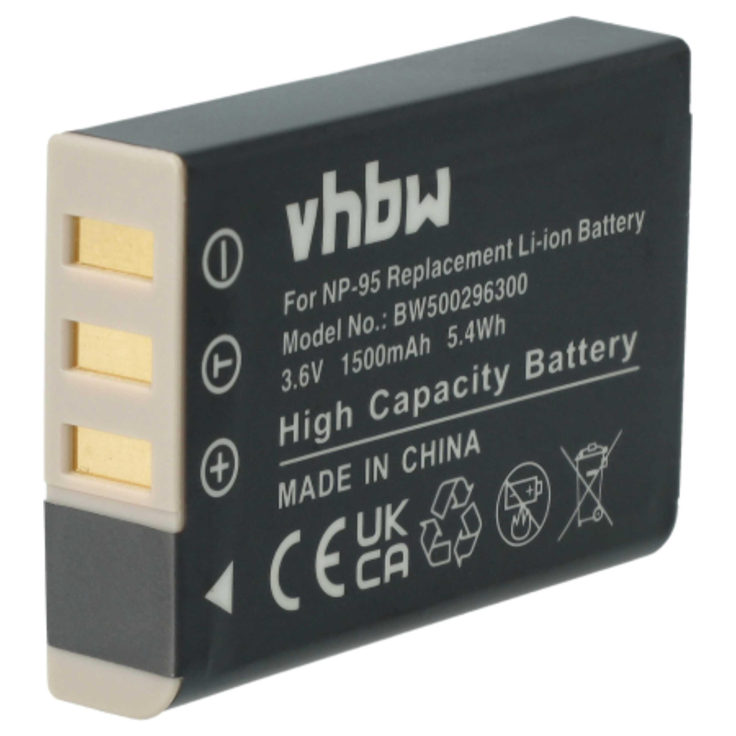 Pack 3 Baterias vhbw NP-95 para Fujifilm - 1500mAh, 3.6V, Li-Ion - Image 3