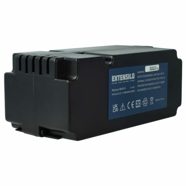 Bateria de substituição EXTENSILO para cortadores de relva robóticos Yard Force 862601, 862615, 862617, 862618, 0862622 - 5000 mAh 25.2 V Li-Ion