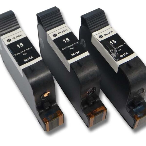 Pack 3 Cartuchos de Tinta para Impressora HP Color Copier 810C - Preto vhbw