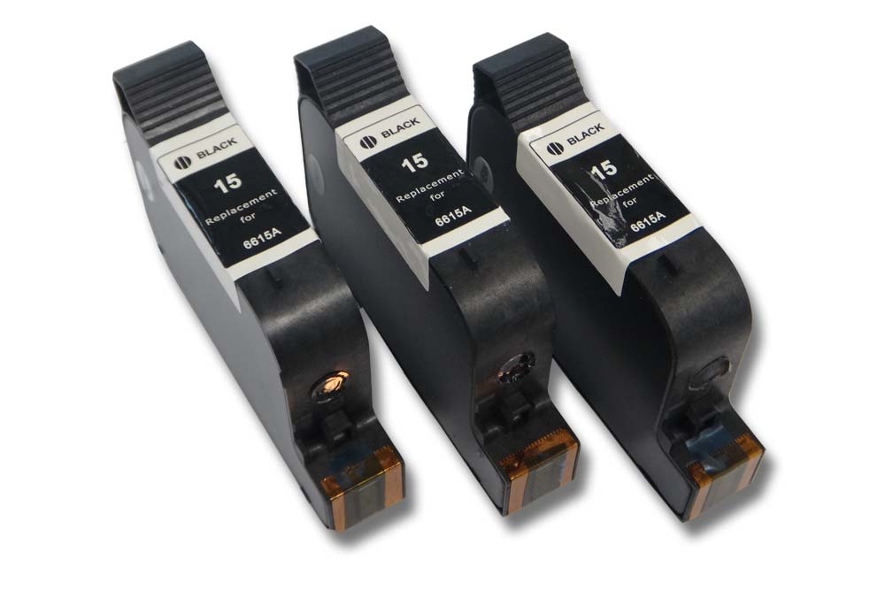 Pack 3 Cartuchos de Tinta para Impressora HP Color Copier 810C - Preto vhbw