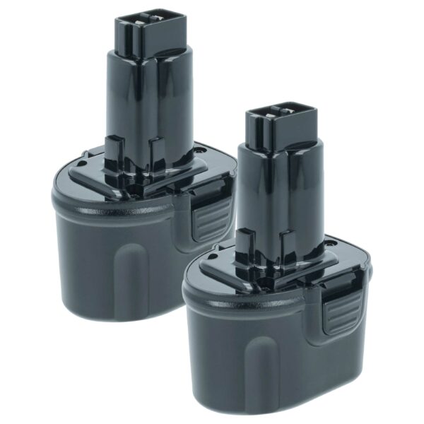 2x Bateria vhbw substitui DeWalt DW9057, DE9085, DE9057 - 2000 mAh, 7.2 V, NiMH