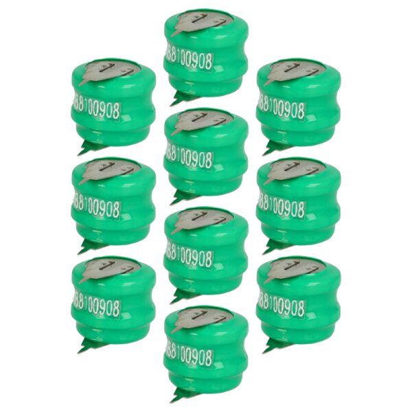 10x Bateria Botão vhbw Tipo V80H 2 Pinos - 80 mAh 2.4 V NiMH