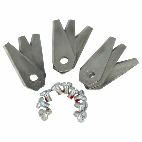 Kit 9 Lâminas de Substituição vhbw para Cortador de Relva Robô Bosch F 016 800 321 e F 016 104 255 - Aço, Prateado