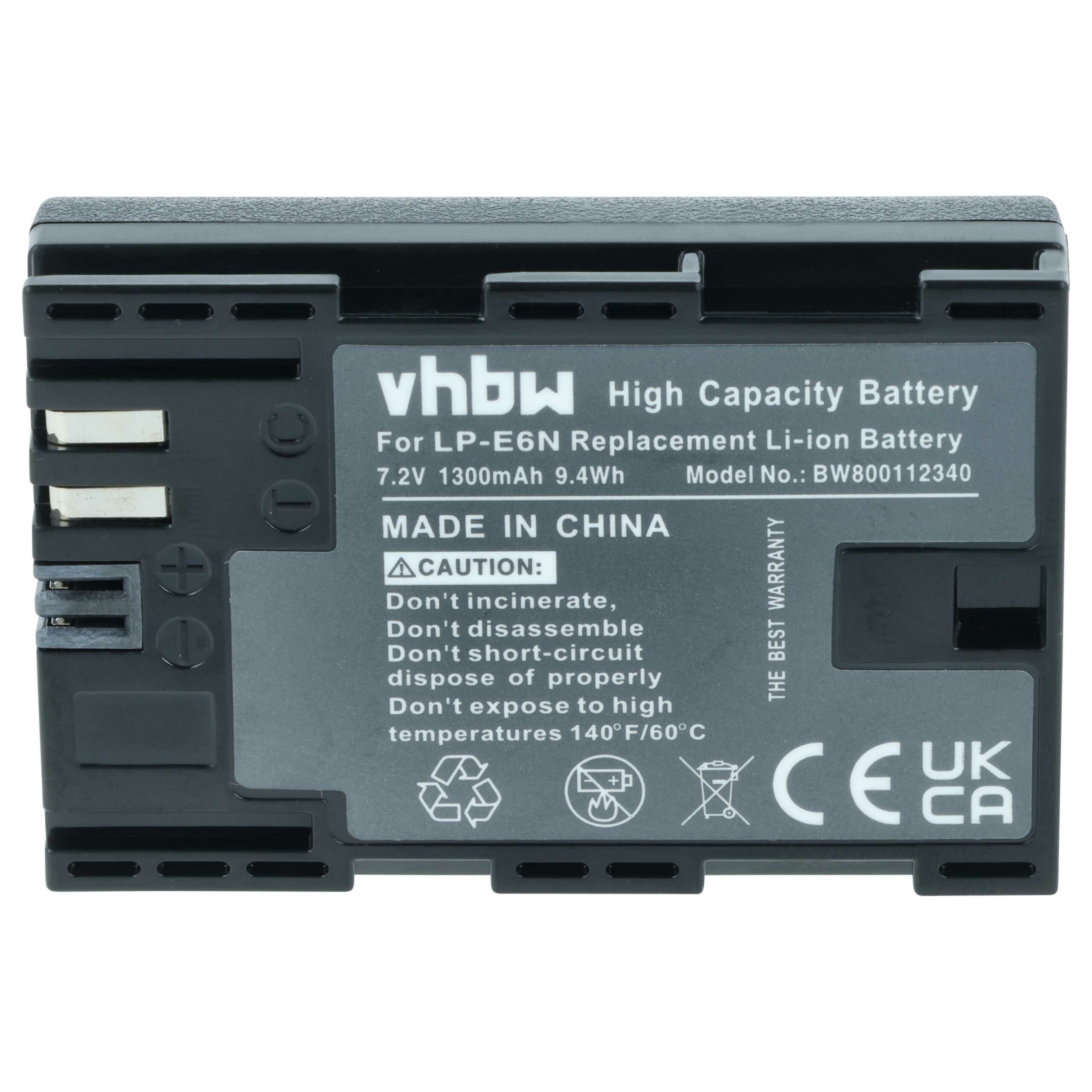 3x Baterias vhbw para Canon LP-E6N (1300mAh, 7.2V, Li-Ion, com Info Chip) - Image 3