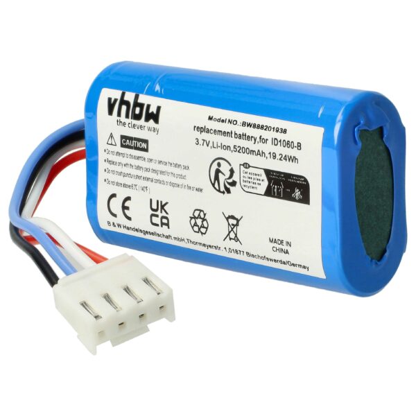 Bateria vhbw Li-Ion 5200 mAh para coluna JBL Flip 5, 6, Link Portable