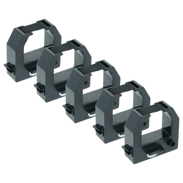 5x Fita de Tinta vhbw para Amano 60i, AS1000, BX-1500, BX-1600 - Preto