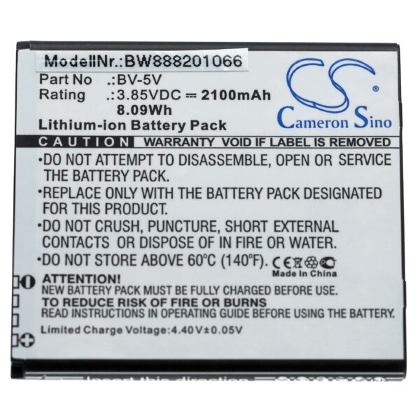 Bateria vhbw para Nokia BV-5V - 2100 mAh 3.85 V Li-Ion