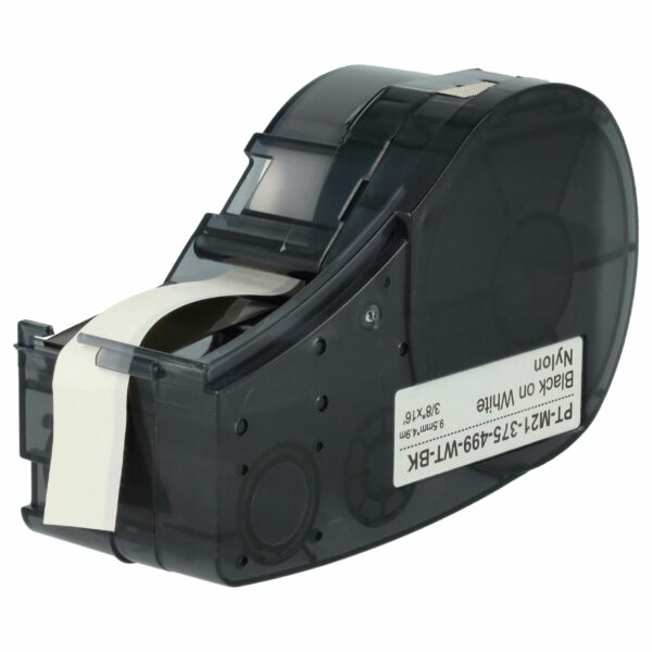 Fita de Etiquetas vhbw compatível com Brady M21-375-499 - 9,53 mm Preto sobre Branco