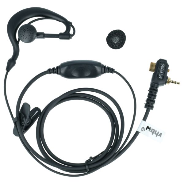 Auscultadores de Segurança vhbw para Rádio Motorola FTN6583 com Microfone e Clip