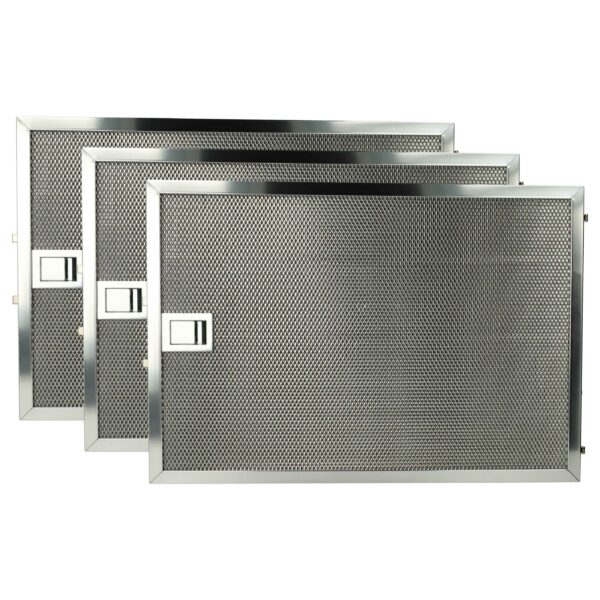 vhbw 3x Filtro de Gordura Metálico para Exaustor Miele DA5290 W, DA5294W, DA5690 W