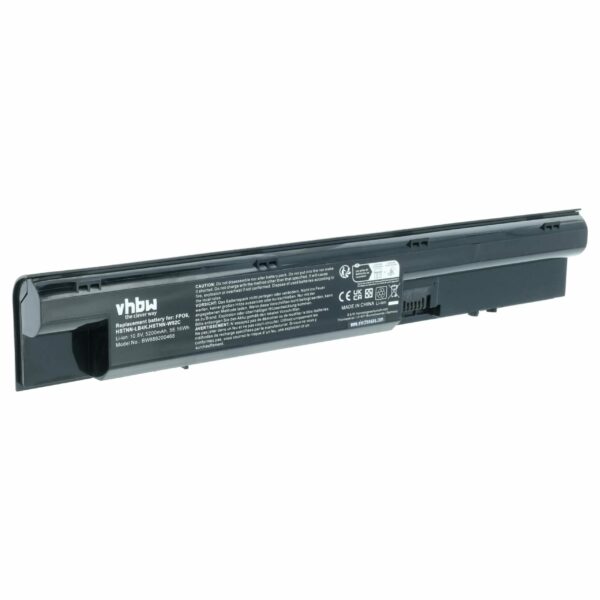 Bateria vhbw para Portátil HP - 5200 mAh 10.8 V Li-polymer (707616-851, 707616-141, 3ICR19/65-3)