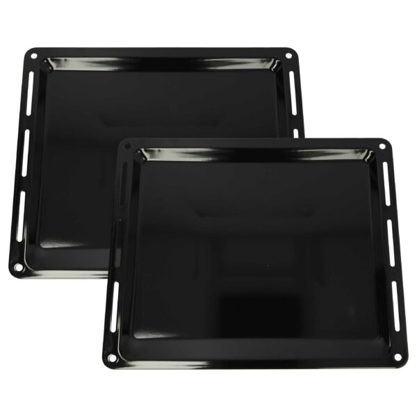 2x Tabuleiro de Forno vhbw compatível com Indesit e Privileg - 44,5 x 37,7 x 2,5 cm