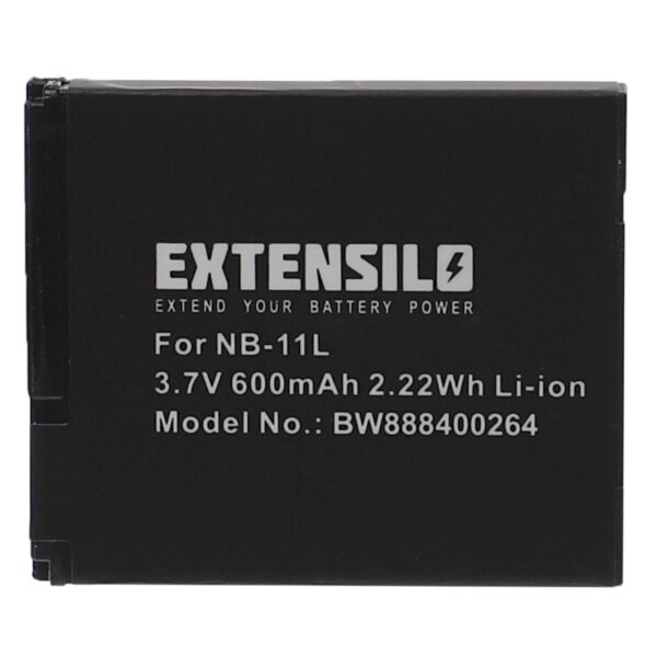 Bateria EXTENSILO compatível Canon NB-11LH, NB-11L - 600mAh, 3.7V, Li-Ion