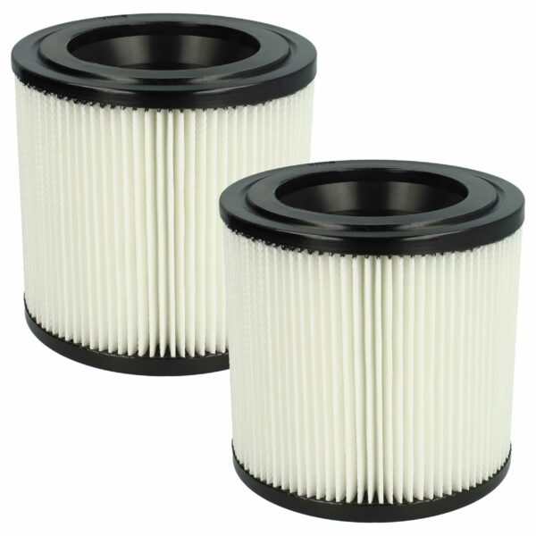 2x Filtro de Cartucho Substitui Kärcher 2.889-219.0 para Aspirador Kärcher, Preto/Branco