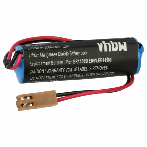 Bateria Laser compatível com Toshiba ER6V, ER14500 - 2000 mAh 3.6 V Li-MnO2