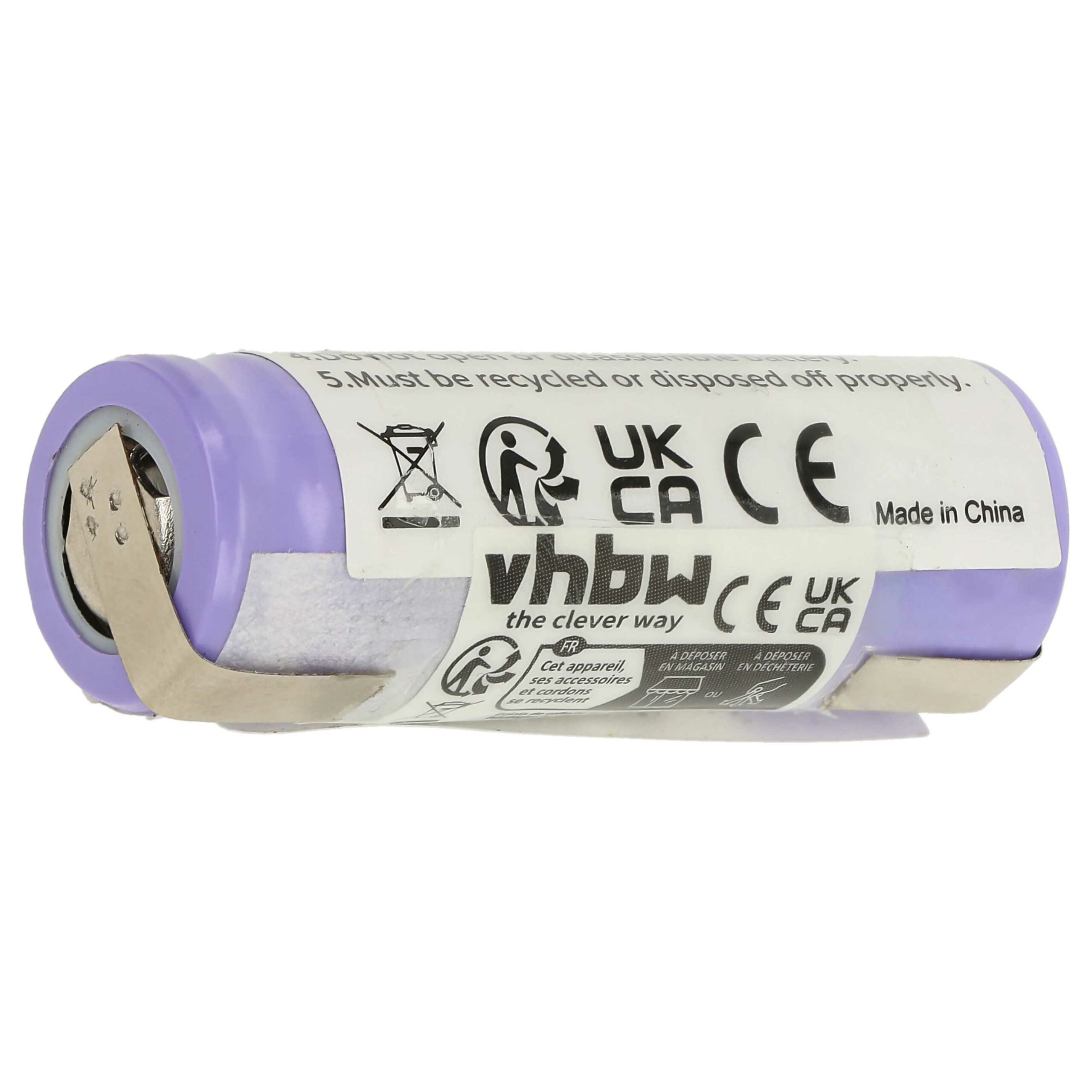 Bateria vhbw para Philips US14430VR, KR112RRL - 650 mAh 3.7 V Li-Ion - Image 2