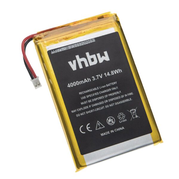 Bateria para Campainha Inteligente Technaxx TE4630 - vhbw 4000 mAh 3.7V Li-Ion