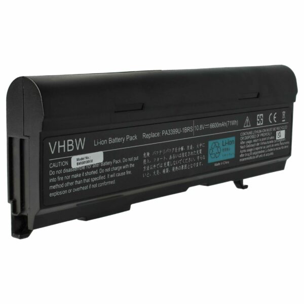 Bateria para Portátil Toshiba PA3399U-1BAS, PA3399U-2BAS, PA3399U-1BRS - 6600 mAh 10.8 V Li-Ion