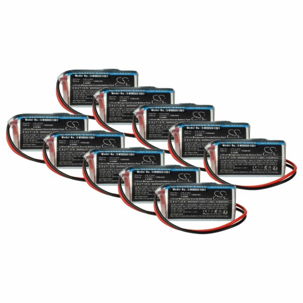 Pack 10x Baterias CR-2/3AZ vhbw para Verisure ENiQ - 1350 mAh 3V Li-MnO2