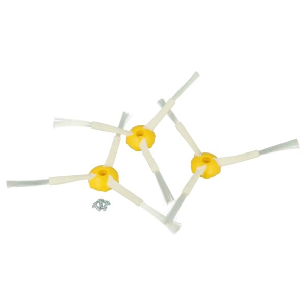 Conjunto de 3 Escovas Laterais vhbw para iRobot Roomba 866, 886, 900, 980 - Brancas